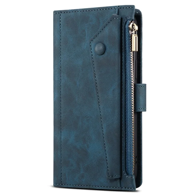 Capa ESEBLE Série Estrela para Samsung Galaxy M56 5G com Carteira de Zíper em Couro e Suporte - Azul