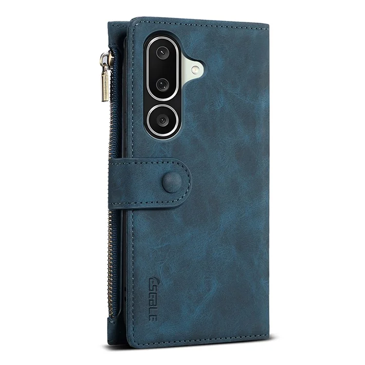 Capa ESEBLE Série Estrela para Samsung Galaxy M56 5G com Carteira de Zíper em Couro e Suporte - Azul