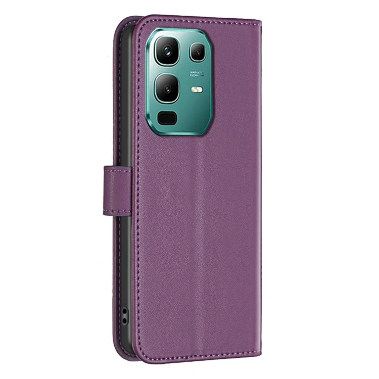 BINFEN COLOR BF17 Étui Portefeuille à Rabat en Cuir pour Infinix Note 50x 5G - Violet Foncé