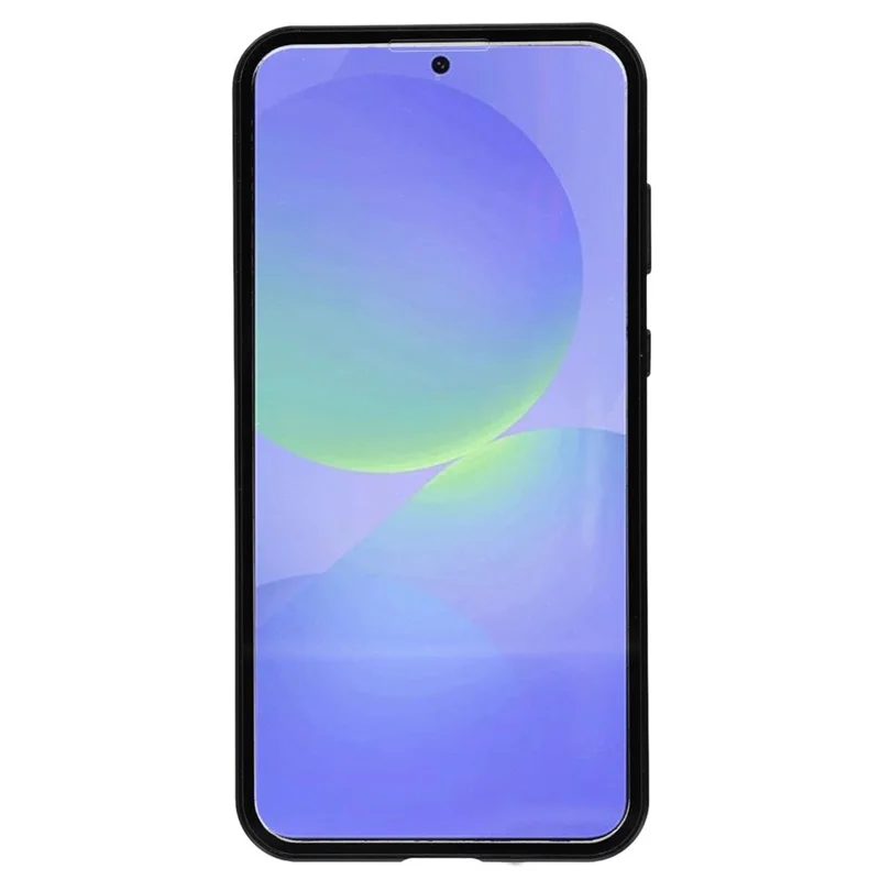 For Samsung Galaxy A36 5G Case Double-Sided Tempered Glass Magnetic Clear Phone Cover - Black