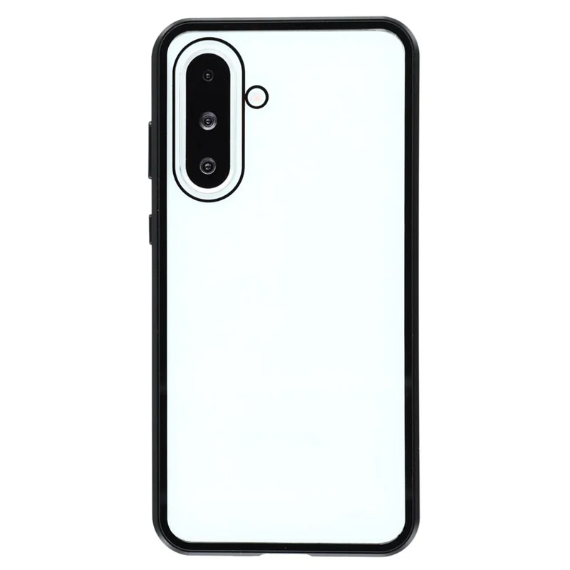 For Samsung Galaxy A36 5G Case Double-Sided Tempered Glass Magnetic Clear Phone Cover - Black