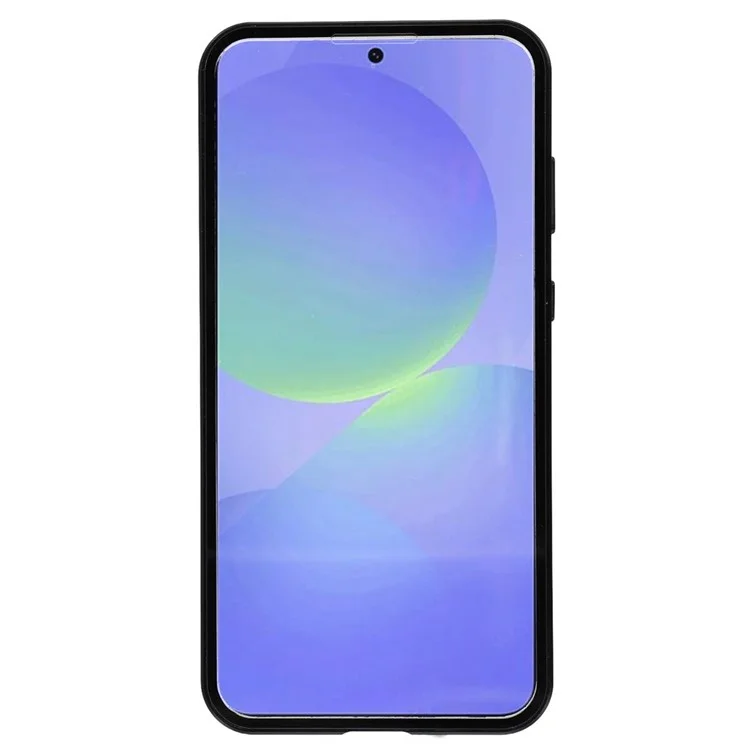 Étui pour Samsung Galaxy A56 5G à Double Face en Verre Trempé Magnétique Transparent - Noir