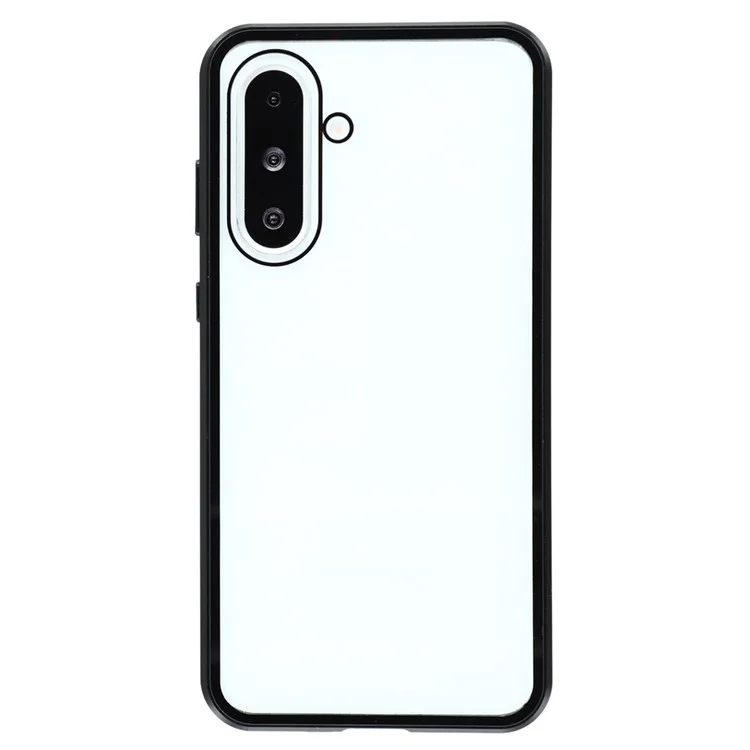 Étui pour Samsung Galaxy A56 5G à Double Face en Verre Trempé Magnétique Transparent - Noir