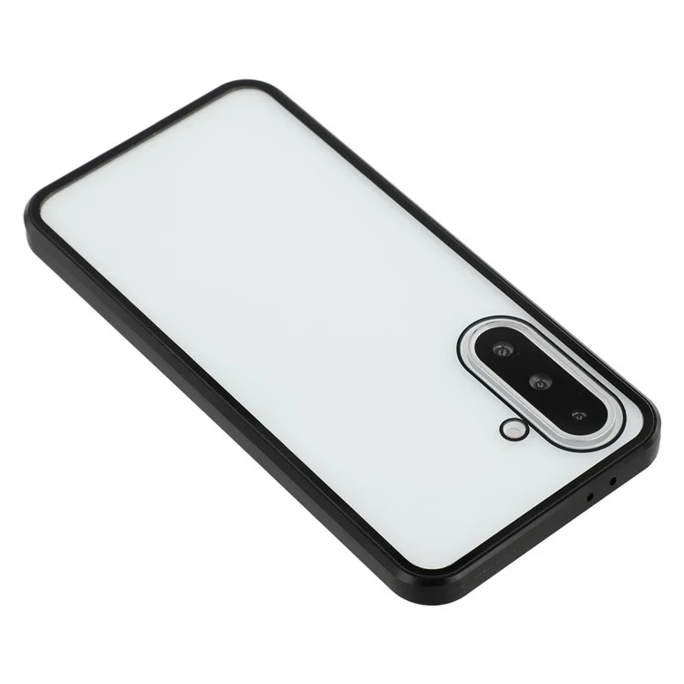 Étui pour Samsung Galaxy A56 5G à Double Face en Verre Trempé Magnétique Transparent - Noir