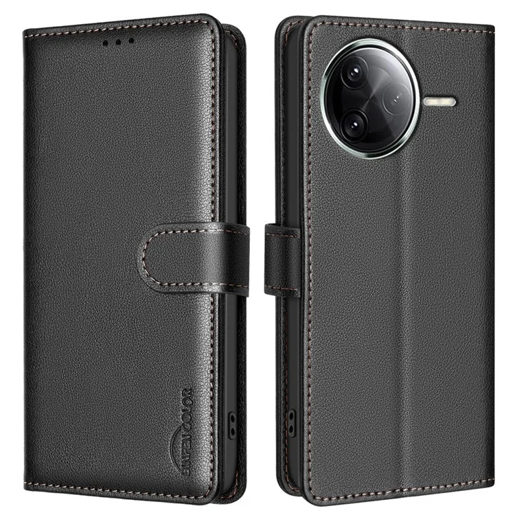 BINFEN COLOR BF32 Lederhülle für Xiaomi Redmi K80 Pro 5G / K80 5G / Poco F7 Pro 5G / F7 Ultra 5G Geldbörse mit RFID-Schutz Handyhülle - Schwarz