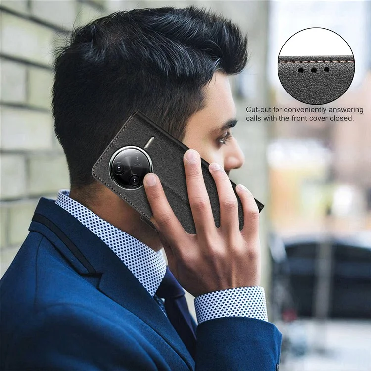 BINFEN COLOR BF32 Lederhülle für Xiaomi Redmi K80 Pro 5G / K80 5G / Poco F7 Pro 5G / F7 Ultra 5G Geldbörse mit RFID-Schutz Handyhülle - Schwarz