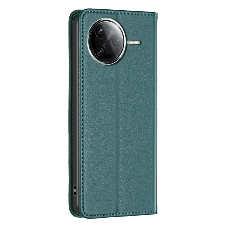 Étui en cuir BINFEN COLOR BF18 pour Xiaomi Redmi K80 Pro 5G / K80 5G / Poco F7 Pro 5G / F7 Ultra 5G avec emplacements pour cartes - Vert