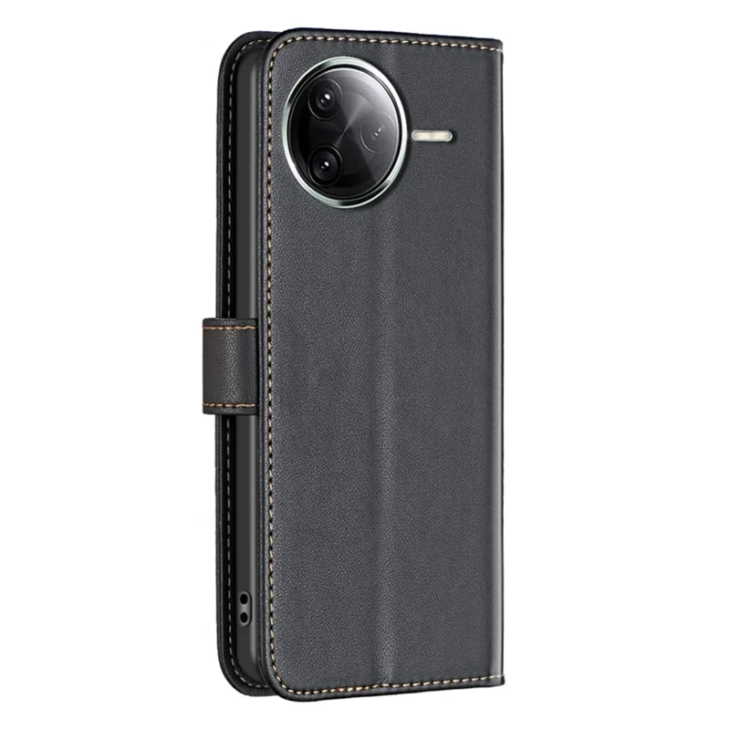 BINFEN COLOR BF17 Funda Tipo Cartera para Xiaomi Redmi K80 Pro 5G / K80 5G / Poco F7 Pro 5G / F7 Ultra 5G Funda Tipo Libro de Cuero con Tapa - Negro