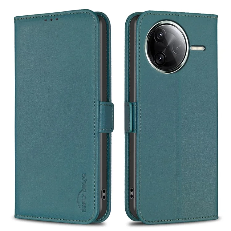 BINFEN COLOR BF31 PU Leather Case For Xiaomi Redmi K80 Pro 5G  /  K80 5G  /  Poco F7 Pro 5G  /  F7 Ultra 5G Flip Folio Phone Wallet Cover - Green