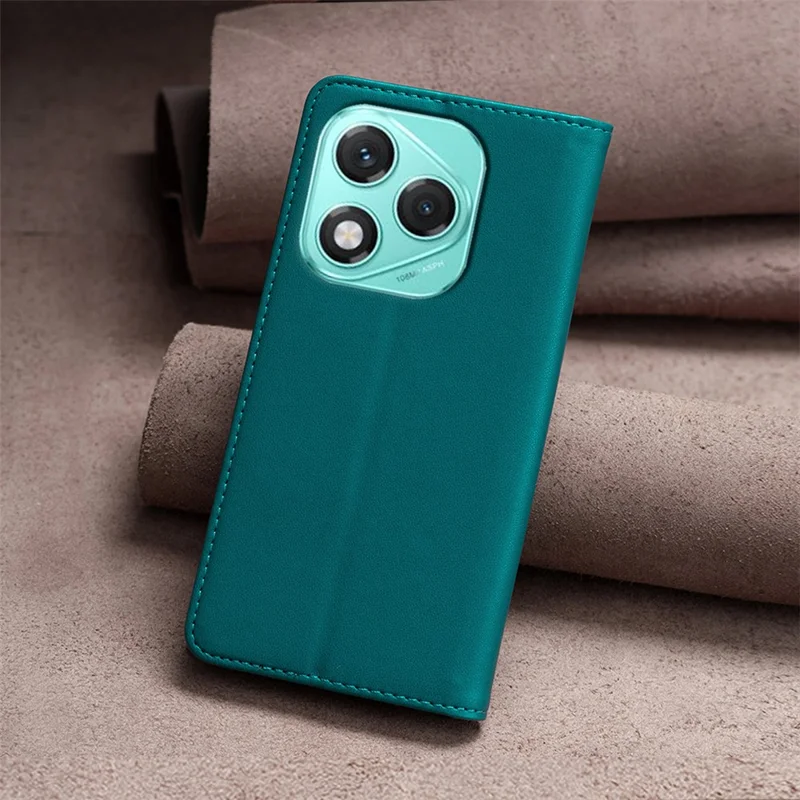 BINFEN COLOR BF18 For Honor 400 Lite 5G Leather Case Card Slots Phone Cover - Green