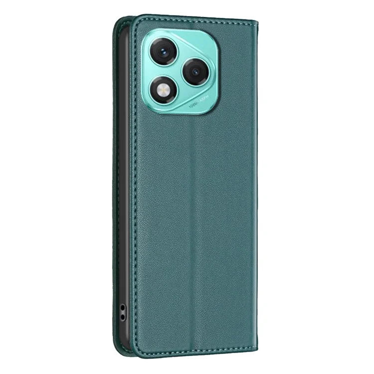 BINFEN COLOR BF18 For Honor 400 Lite 5G Leather Case Card Slots Phone Cover - Green