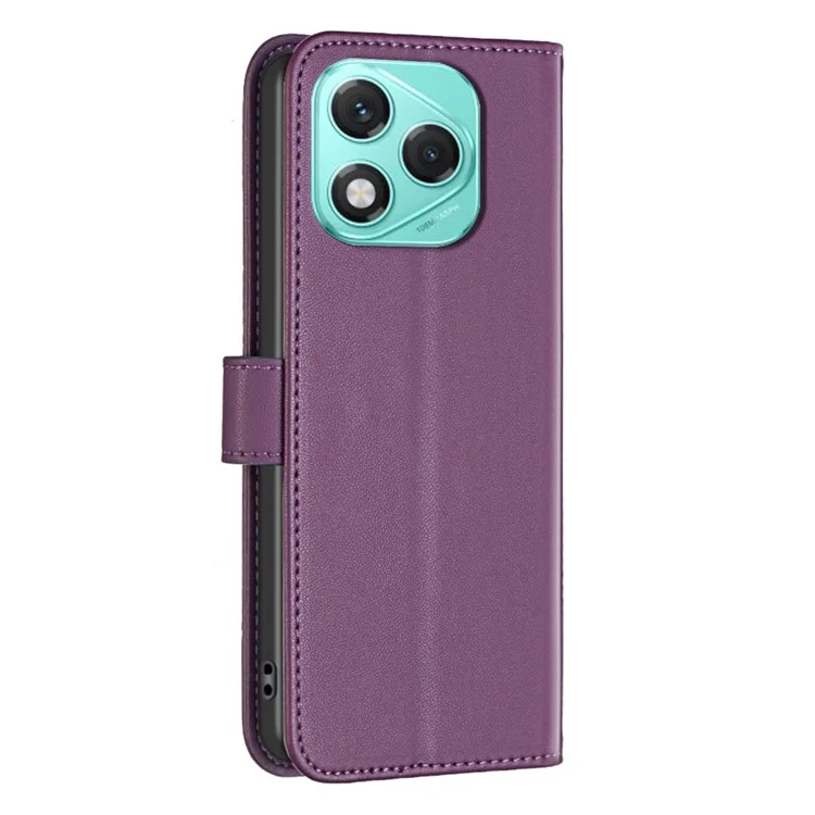 BINFEN COLOR BF17 For Honor 400 Lite 5G Case Wallet Folio Flip Leather Cover - Dark Purple