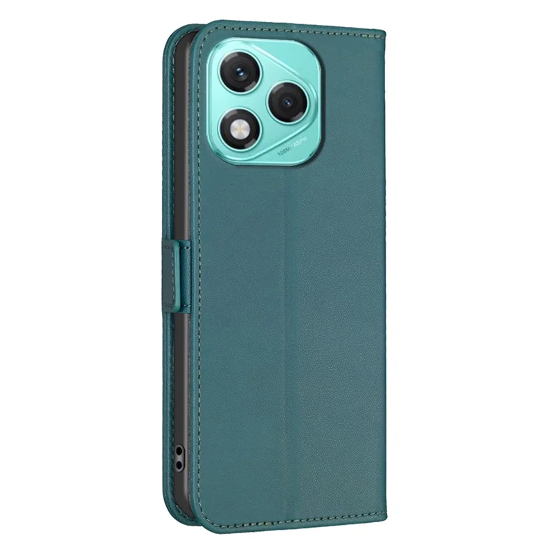 BINFEN COLOR BF31 For Honor 400 Lite 5G Case PU Leather Flip Folio Phone Wallet Cover - Green