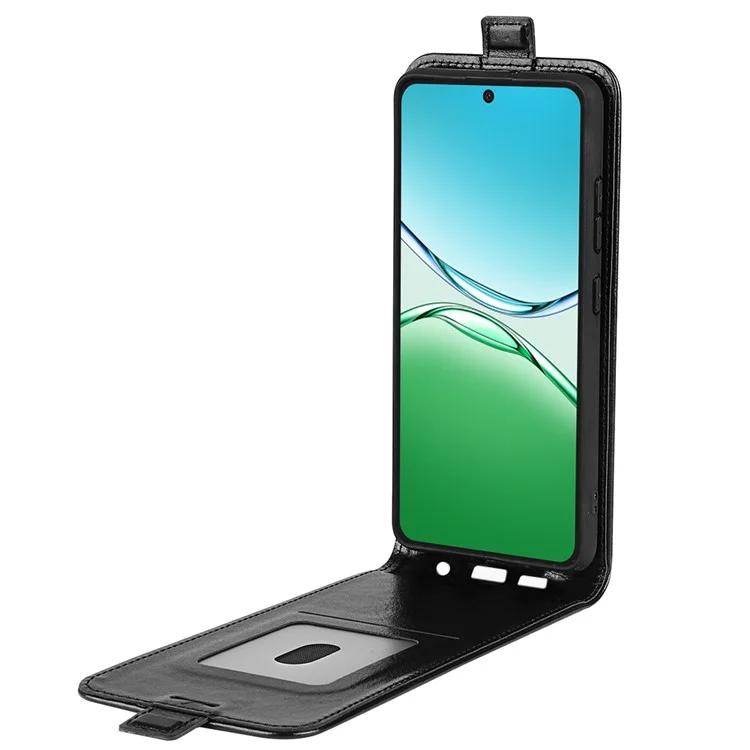 Pour Oppo F29 5G Étui avec Fentes pour Cartes Rabat Vertical Housse de Téléphone en Cuir - Noir