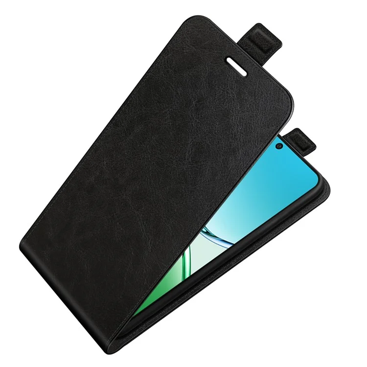Pour Oppo F29 5G Étui avec Fentes pour Cartes Rabat Vertical Housse de Téléphone en Cuir - Noir