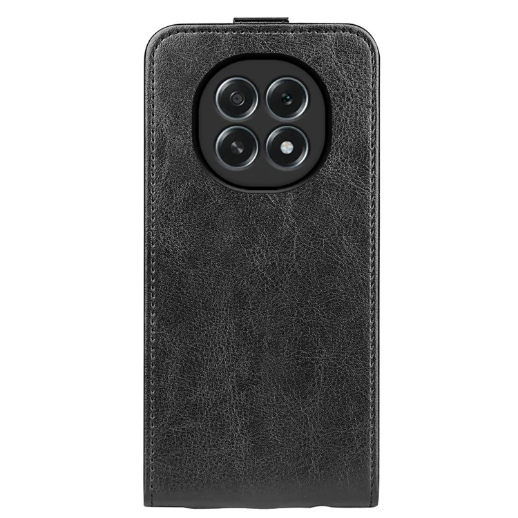 Pour Oppo F29 5G Étui avec Fentes pour Cartes Rabat Vertical Housse de Téléphone en Cuir - Noir