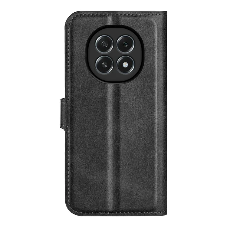 Pour Oppo F29 5G Étui Support Antidérapant en Cuir Texture de Veau Housse de Téléphone - Noir