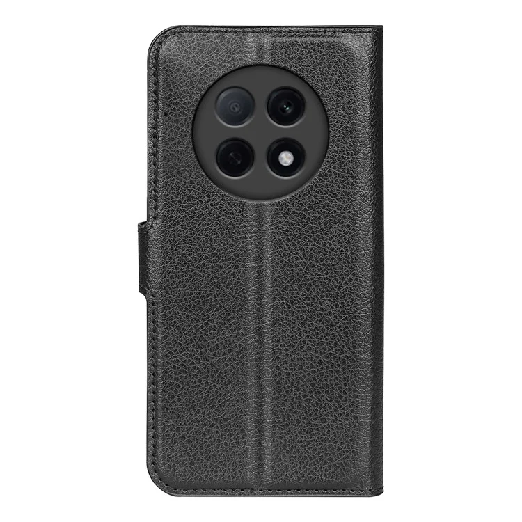 Für Oppo F29 Pro 5G Hülle Litschi-Textur Stoßfeste Leder-Brieftasche Handyhülle - Schwarz