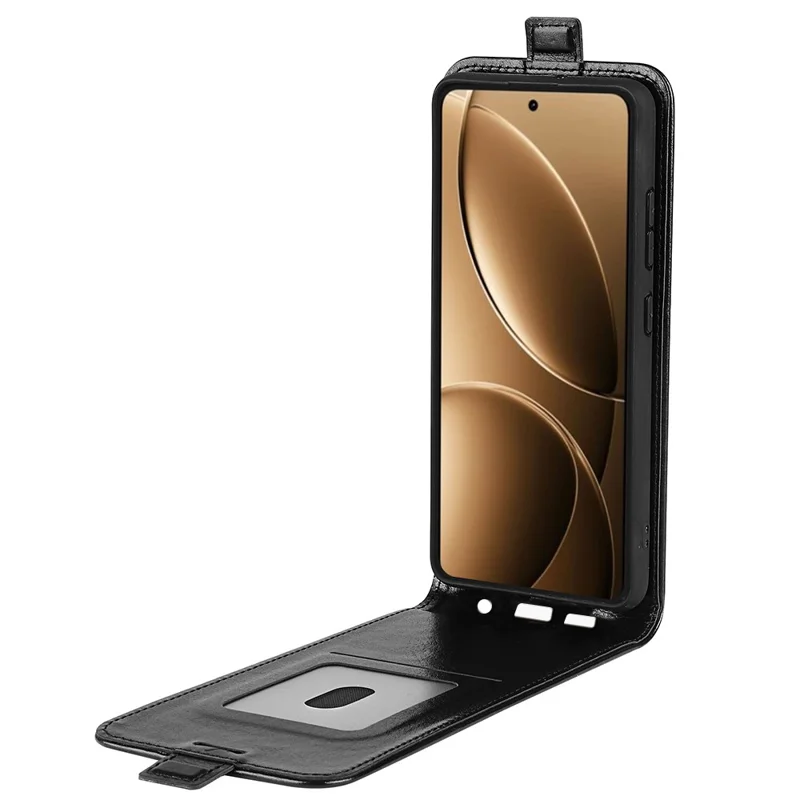 For Xiaomi Redmi K80 Pro 5G Case with Card Slots Vertical Flip Leather Phone Cover - Black