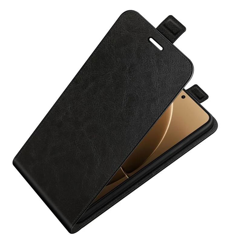 For Xiaomi Redmi K80 Pro 5G Case with Card Slots Vertical Flip Leather Phone Cover - Black