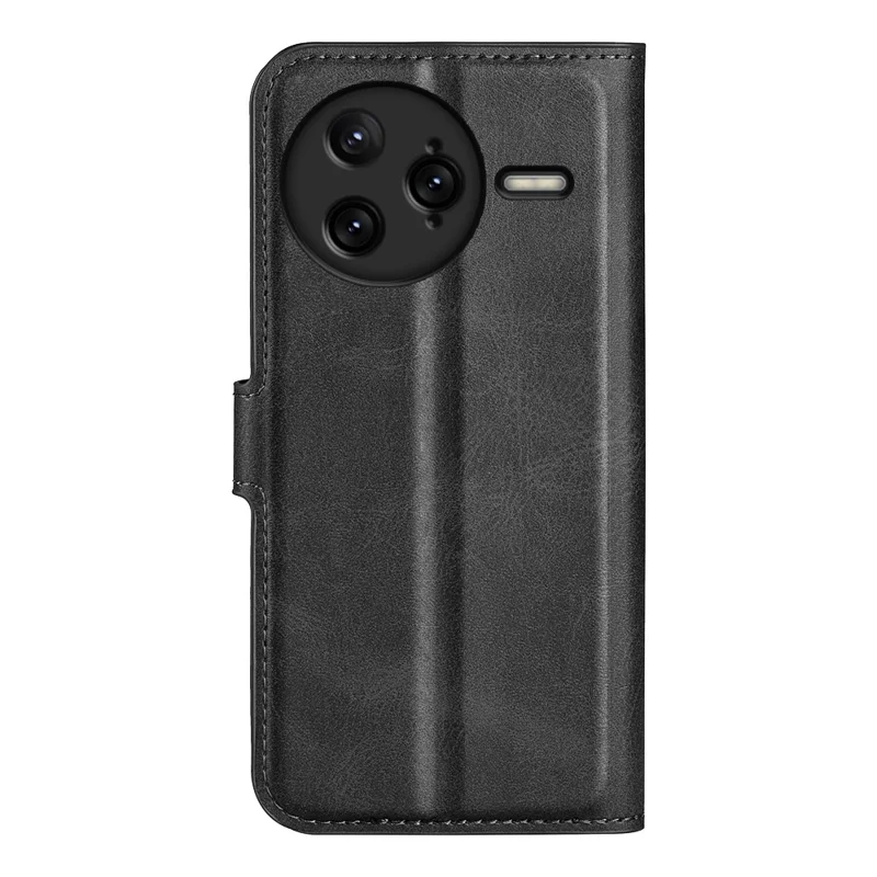 For Xiaomi Redmi K80 Pro 5G Stand Case Anti-Scratch Calf Texture Leather Phone Cover - Black