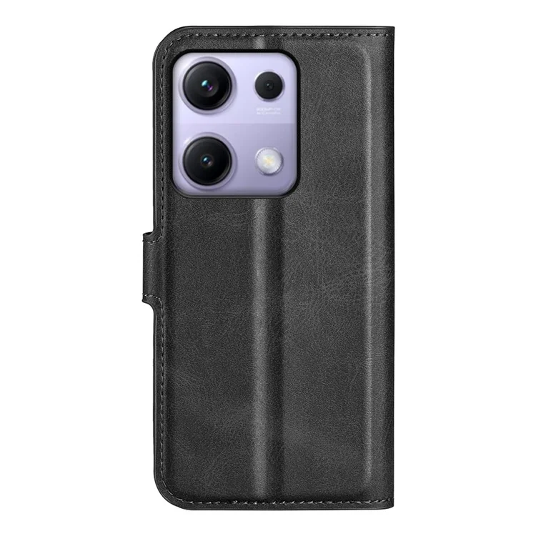 Funda Xiaomi Redmi Note 14S 4G con Soporte Tipo Cuero de Ternera Antiarañazos - Negro
