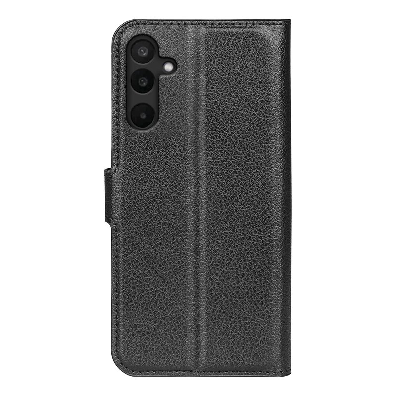 Étui pour Samsung Galaxy M16 5G Texture de Litchi Antichoc Portefeuille Housse de Téléphone en Cuir - Noir