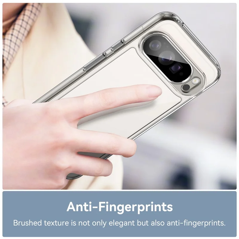 WANLONFENG Série MF pour Google Pixel 10 Pro XL Étui Coque de téléphone en TPU acrylique transparente avec film en verre trempé