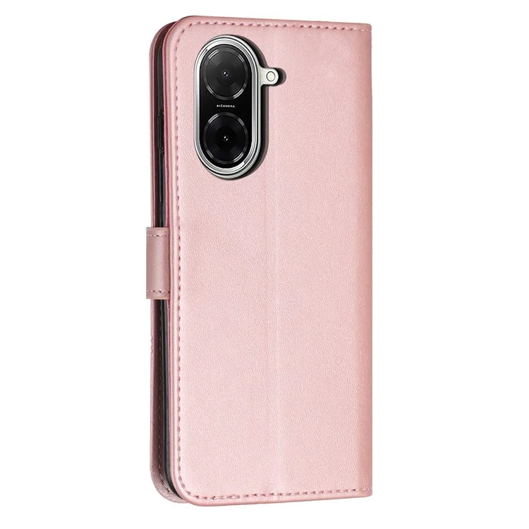 Funda de Cuero para Xiaomi Redmi A5 4G (171,7 mm) / Poco C71 4G con Soporte - Oro Rosa