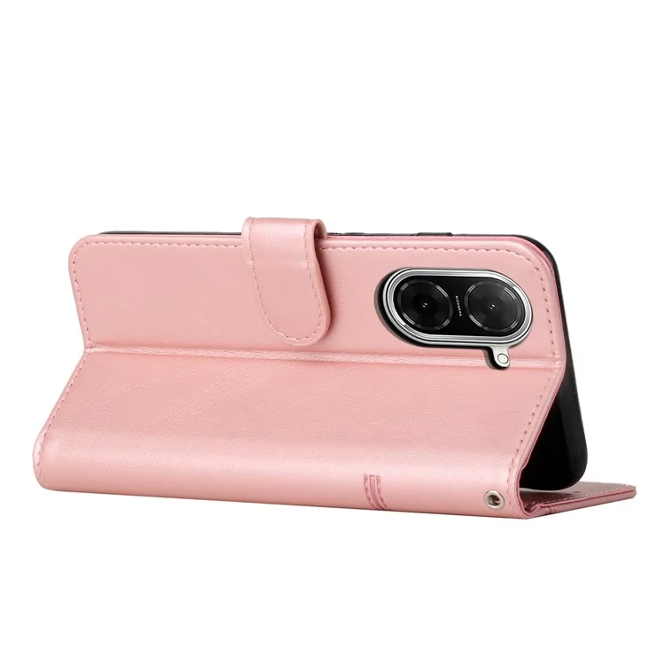 Funda de Cuero para Xiaomi Redmi A5 4G (171,7 mm) / Poco C71 4G con Soporte - Oro Rosa