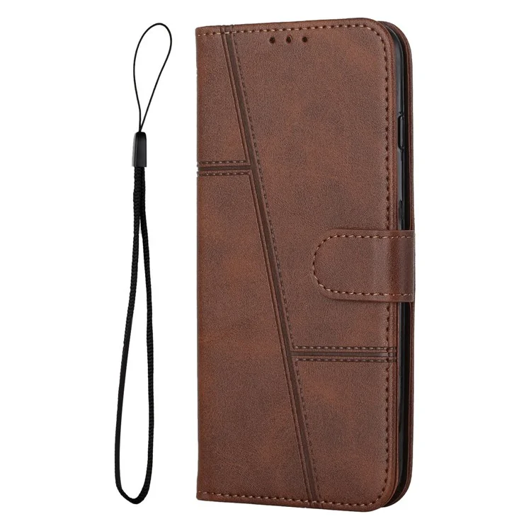 Leather Case for Xiaomi Poco F7 Pro 5G / F7 Ultra 5G / Redmi K80 5G / K80 Pro 5G Stand Protective Phone Cover - Brown