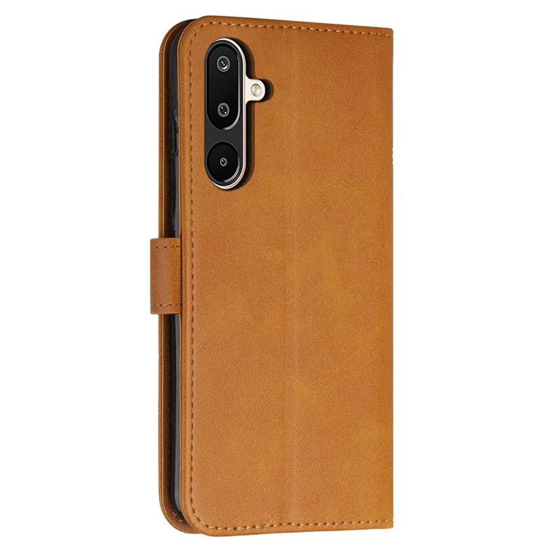 Funda de Cuero con Soporte para Samsung Galaxy F16 5G / M16 5G - Amarillo