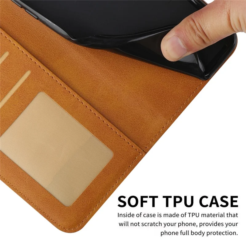 Funda de Cuero con Soporte para Samsung Galaxy F16 5G / M16 5G - Amarillo