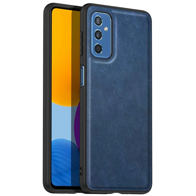 Para Samsung Galaxy M52 5G Proteção de Proteção do Telefone Retro Estilo PU Couro Tpu+tampa do Telefone pc - Azul