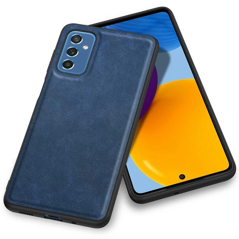 Para Samsung Galaxy M52 5G Proteção de Proteção do Telefone Retro Estilo PU Couro Tpu+tampa do Telefone pc - Azul