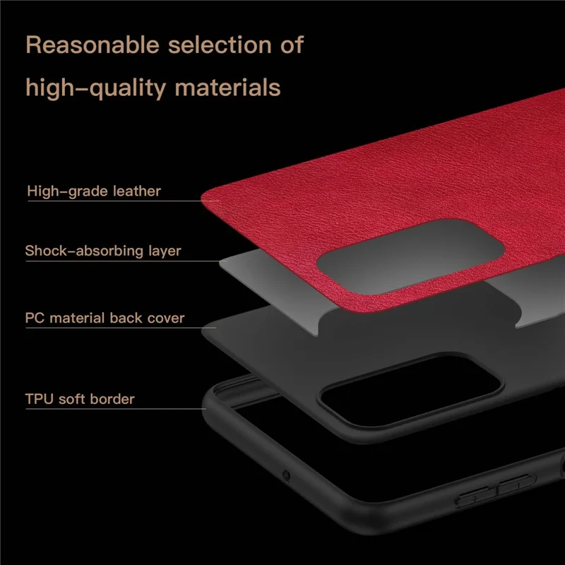 Para Samsung Galaxy M52 5G Proteção de Proteção do Telefone Retro Estilo PU Couro Tpu+tampa do Telefone pc - Vermelho