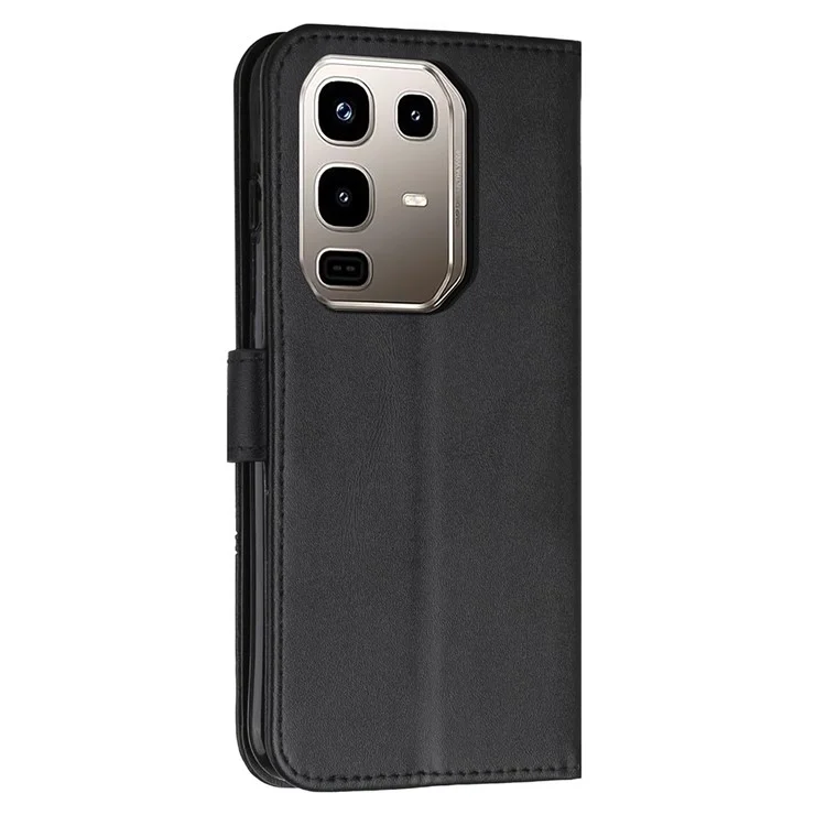 For Infinix Note 50 4G / 50 Pro 4G Case Leather Stand Protective Phone Cover - Black