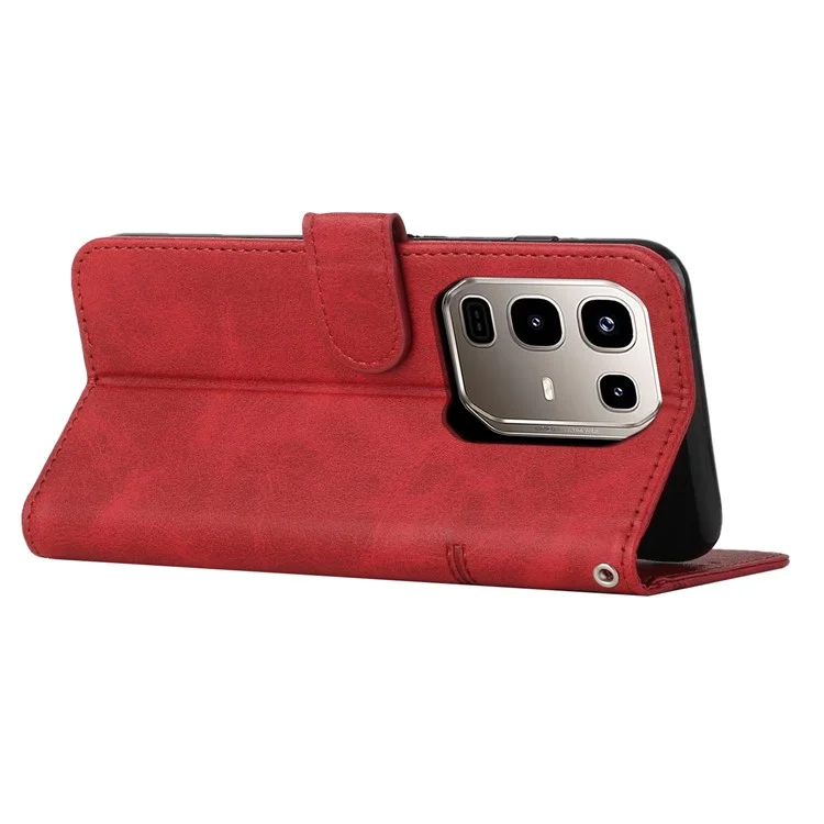For Infinix Note 50 4G / 50 Pro 4G Case Leather Stand Protective Phone Cover - Red