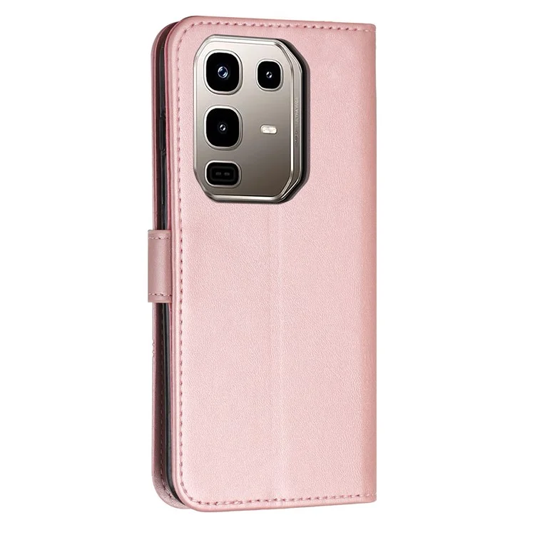 For Infinix Note 50 4G / 50 Pro 4G Case Leather Stand Protective Phone Cover - Rose Gold