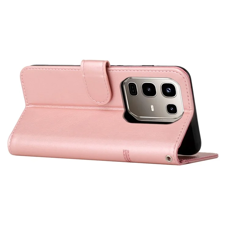 For Infinix Note 50 4G / 50 Pro 4G Case Leather Stand Protective Phone Cover - Rose Gold