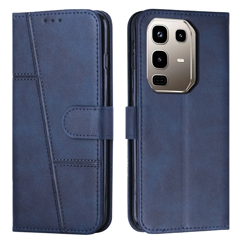 Funda de Cuero con Soporte para Infinix Note 50 4G / 50 Pro 4G - Azul