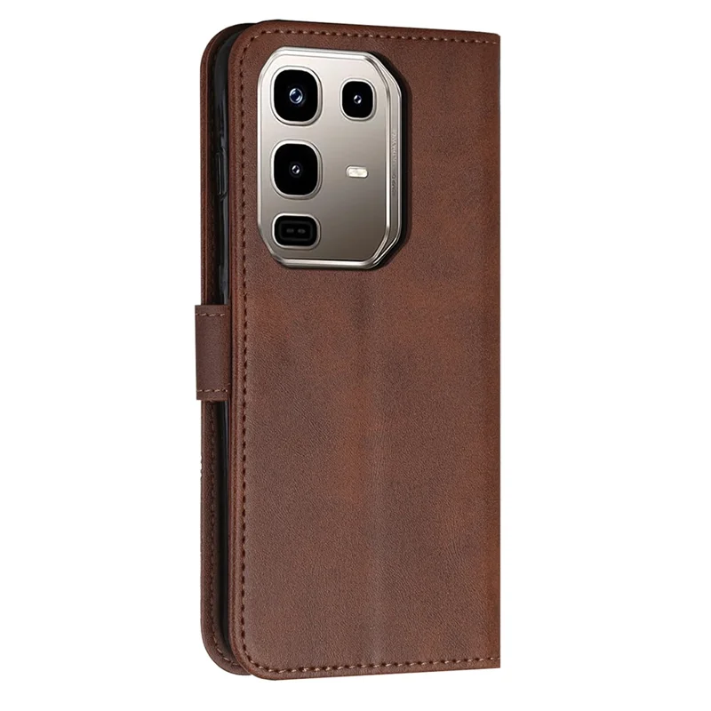 For Infinix Note 50 4G / 50 Pro 4G Case Leather Stand Protective Phone Cover - Brown