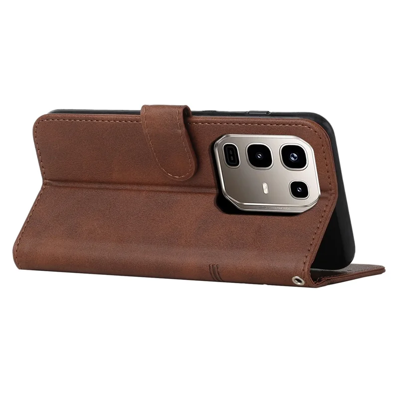 For Infinix Note 50 4G / 50 Pro 4G Case Leather Stand Protective Phone Cover - Brown