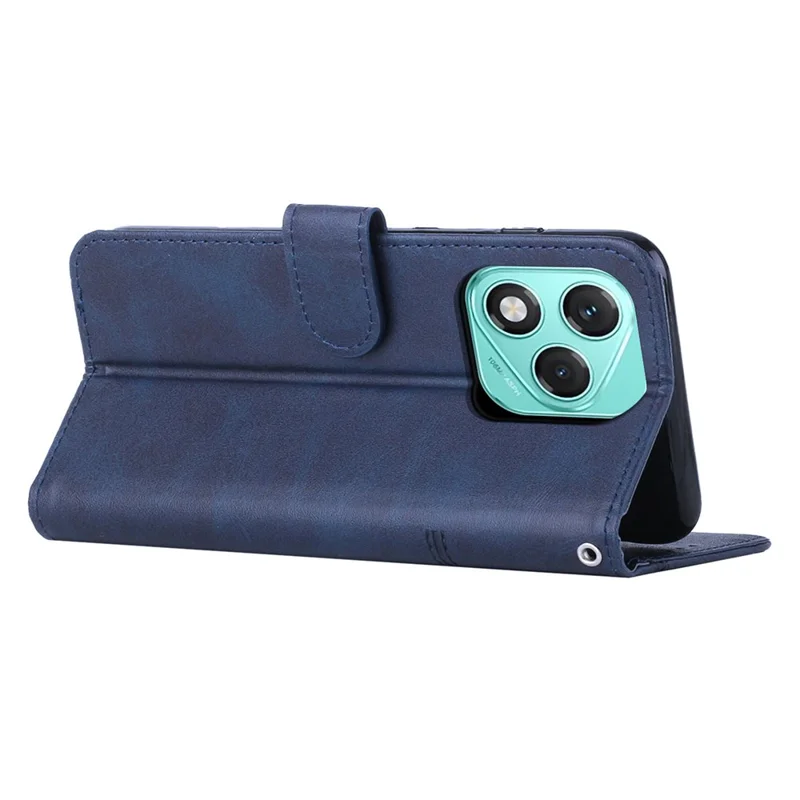 For Honor 400 Lite 5G Case Leather Stand Protective Phone Cover - Blue