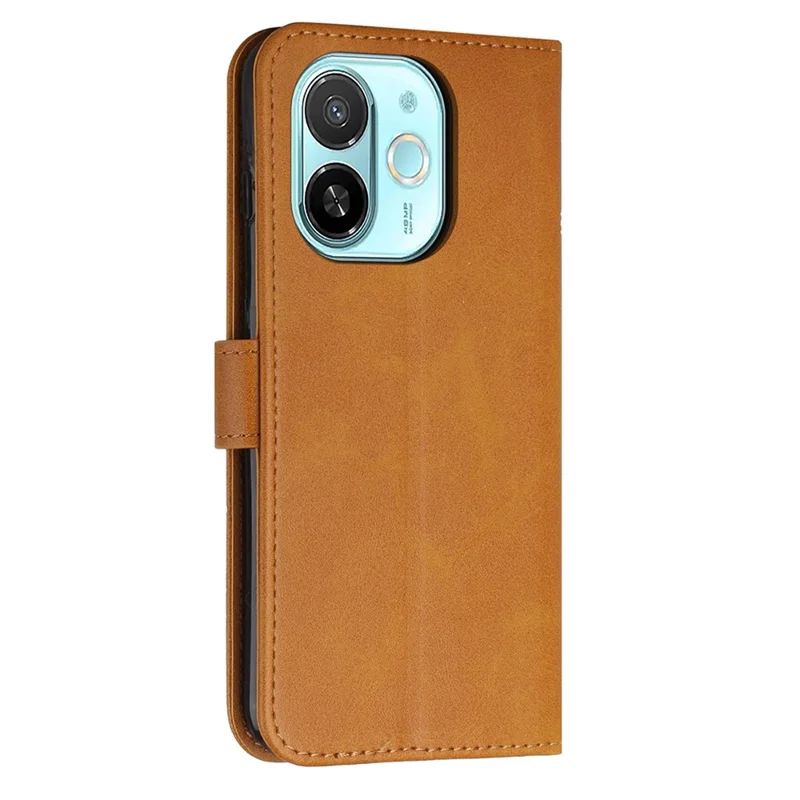 For TECNO Spark 30C 5G / Pop 9 5G Case Leather Stand Protective Phone Cover - Yellow