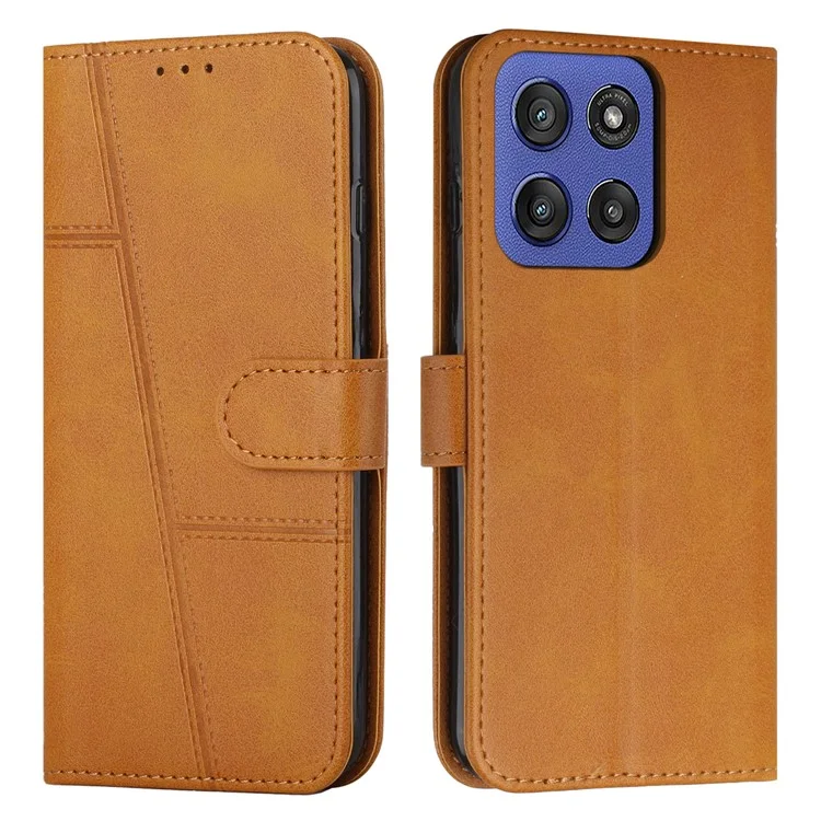 For Motorola Moto G Stylus 5G (2025) Case Leather Stand Protective Phone Cover - Yellow