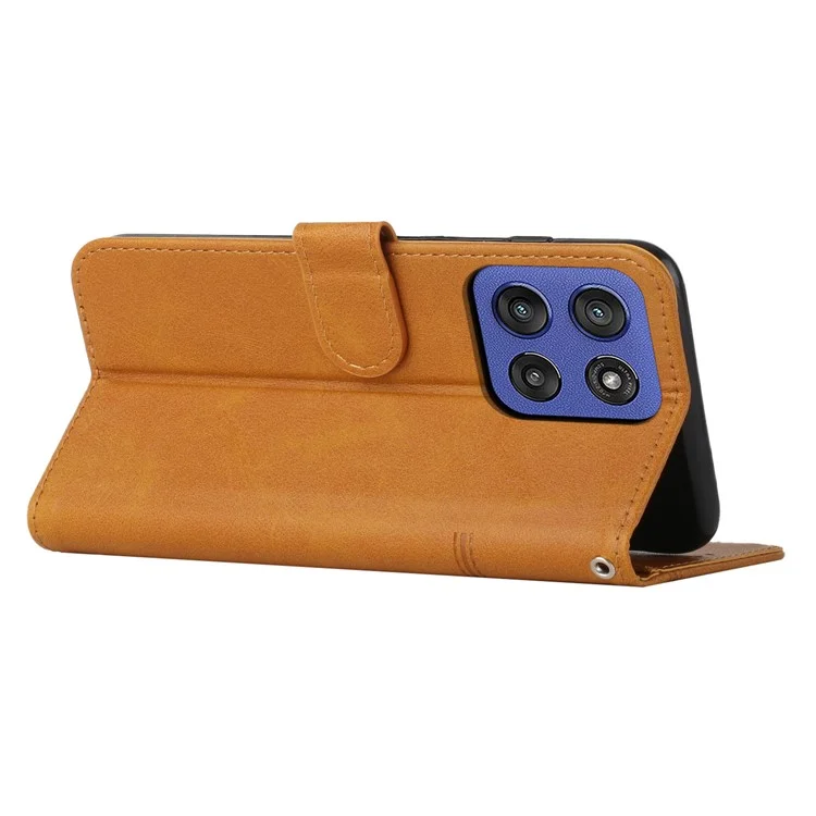 For Motorola Moto G Stylus 5G (2025) Case Leather Stand Protective Phone Cover - Yellow