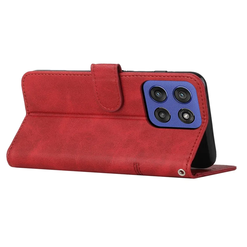 For Motorola Moto G Stylus 5G (2025) Case Leather Stand Protective Phone Cover - Red