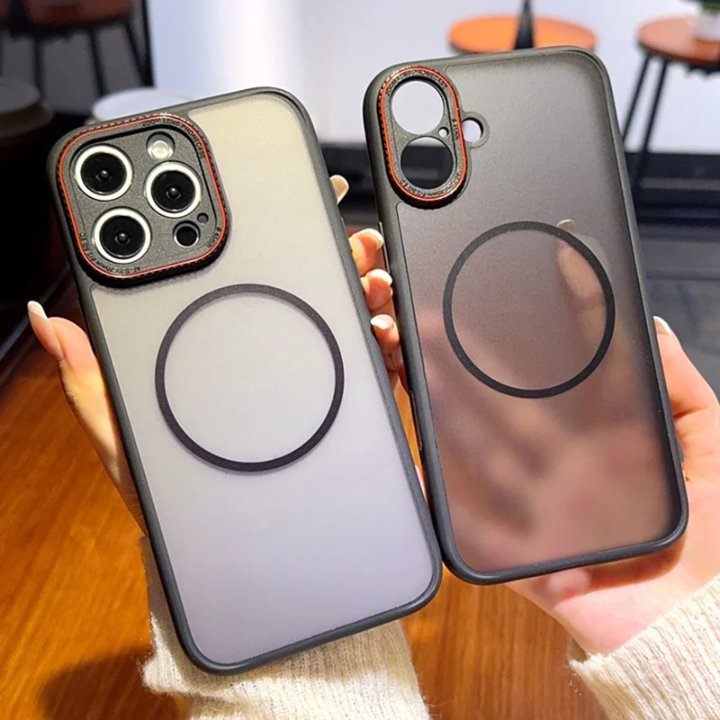 Capa para iPhone 16 Pro Max Compatível com MagSafe TPU + Capa Traseira de Telefone Fosca de PC