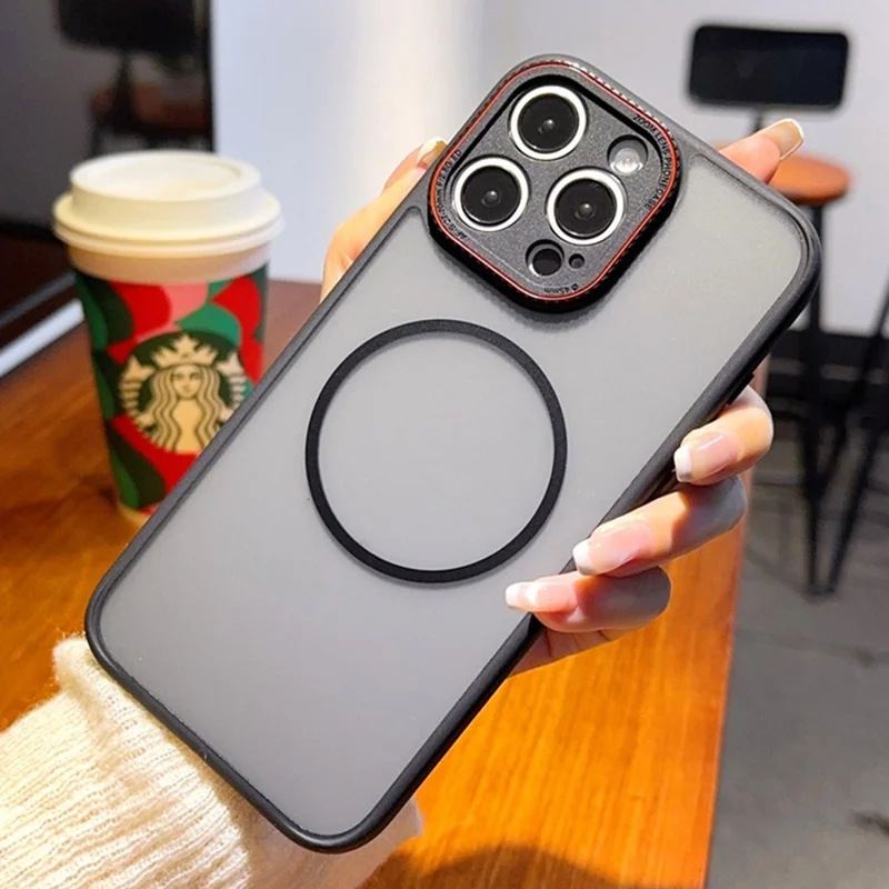 Capa para iPhone 16 Pro Max Compatível com MagSafe TPU + Capa Traseira de Telefone Fosca de PC